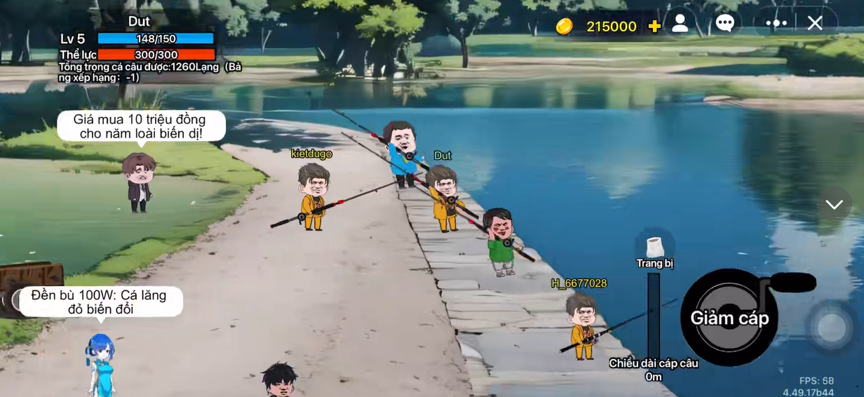 Game c&acirc;u c&aacute; vạn c&acirc;n đang rất hot